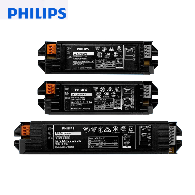 Philip-T8 Tube H Tube Fluorescent ballast EB-C 118/136/236 18W 36W Electronic Ballast UVC Germicidal Lamp tube ballast