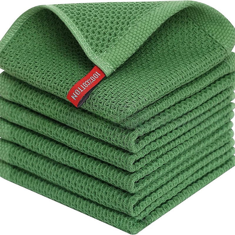 XL 100% Cotton Waffle-Weave Kitchen Dish Cloths 12 x 12 Inches Super Soft and Absorbent Dish Towels Quick Drying Dishcloths
