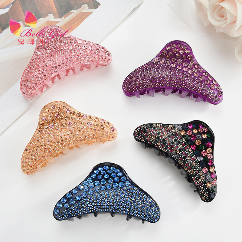 Vintage Women Fashion Design 9cm Plastic Hair Claw Clips