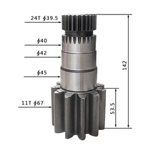 Excavator spare Swing Pinion Parts E305.5 Shaft for Excavator Bearing