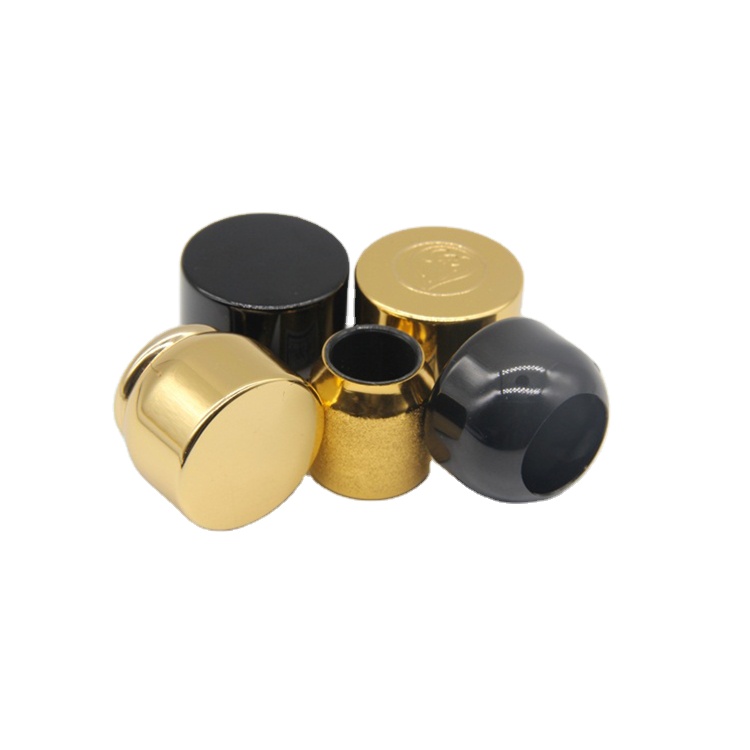 New product metal cosmetic gold aluminum bottle screw perfume cap