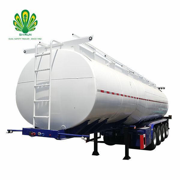 Shengrun 4 оси 60 куб. М емкость алюминиевый нефтяной танкер/углеродистая сталь топливный бак полуприцеп цена