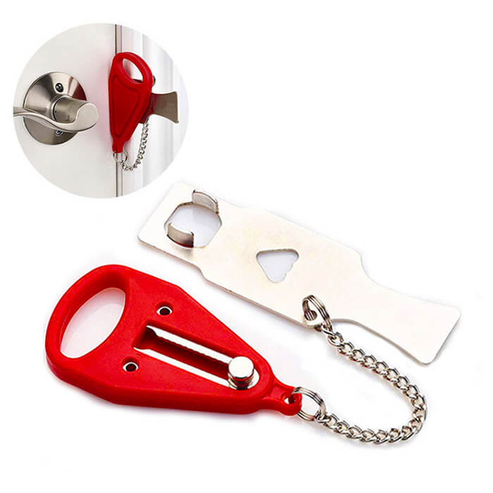 New Factory Direct Supply Cute Travel Portable Double Door Lock Anti Theft Lock