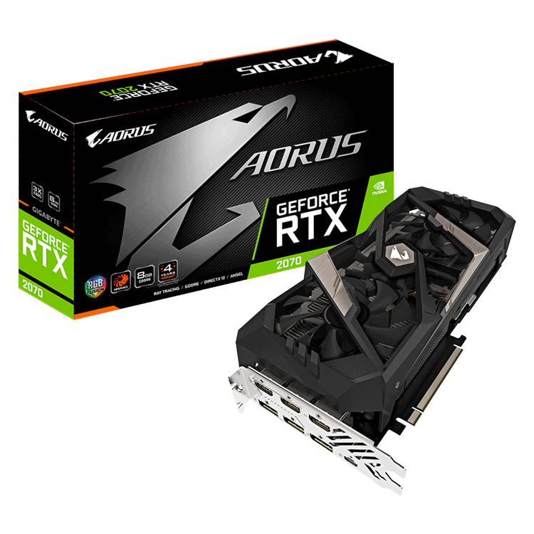 Wholesale GIGABYTE AORUS GeForce RTX2070 8G GDDR6 Graphics Card With Video Card In Stock