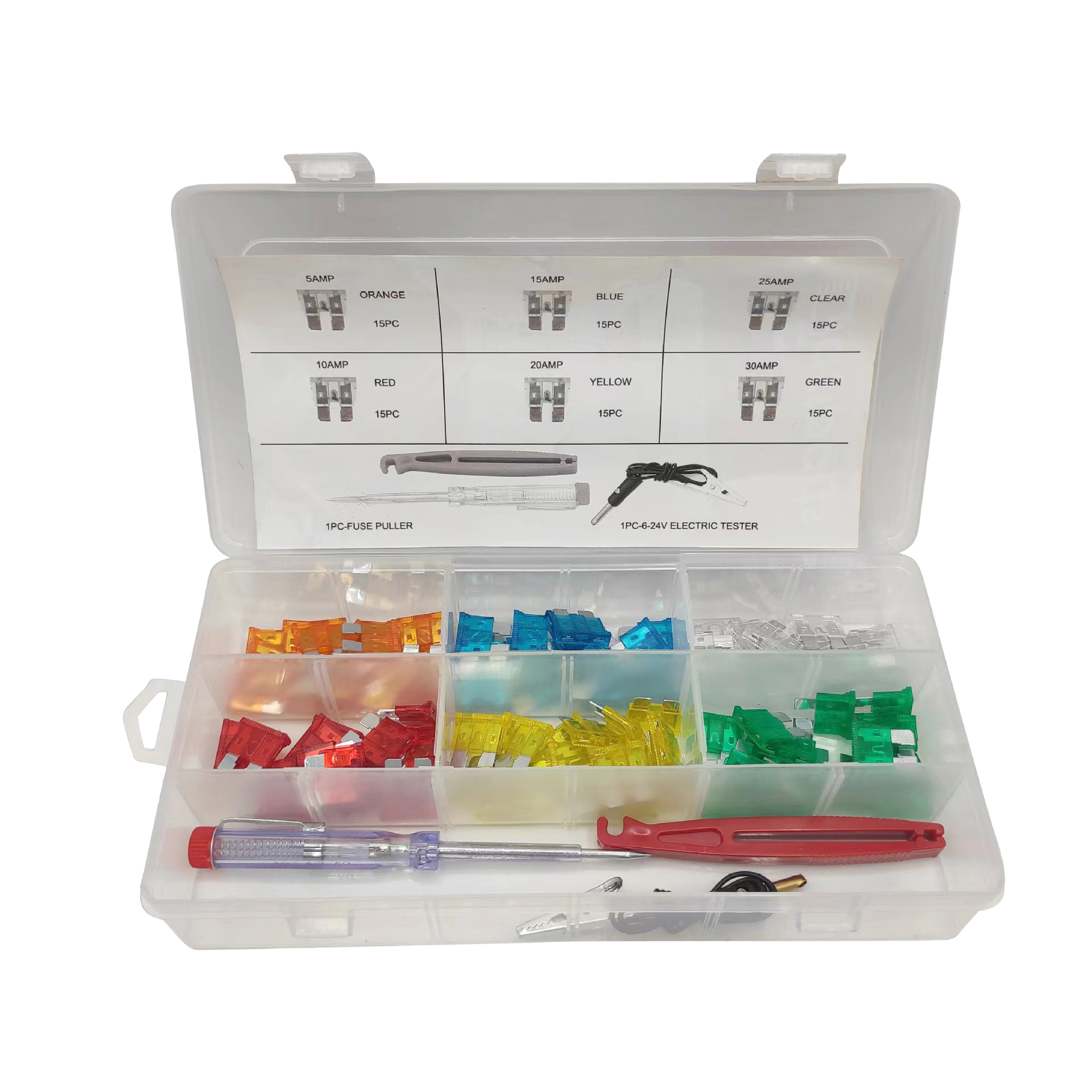 ZM 0678 93PCS Automotive car fuse kit 5A 10A 15A 20A 25A 30A Assorted Auto Fuse Kit With Tool