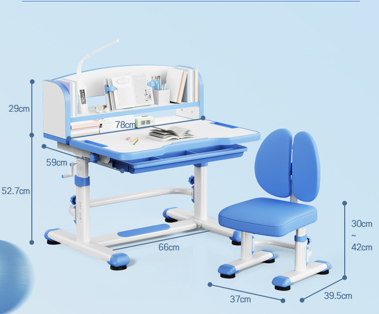 qifan children adjustable high blue pink white green color folding luxury student study desk