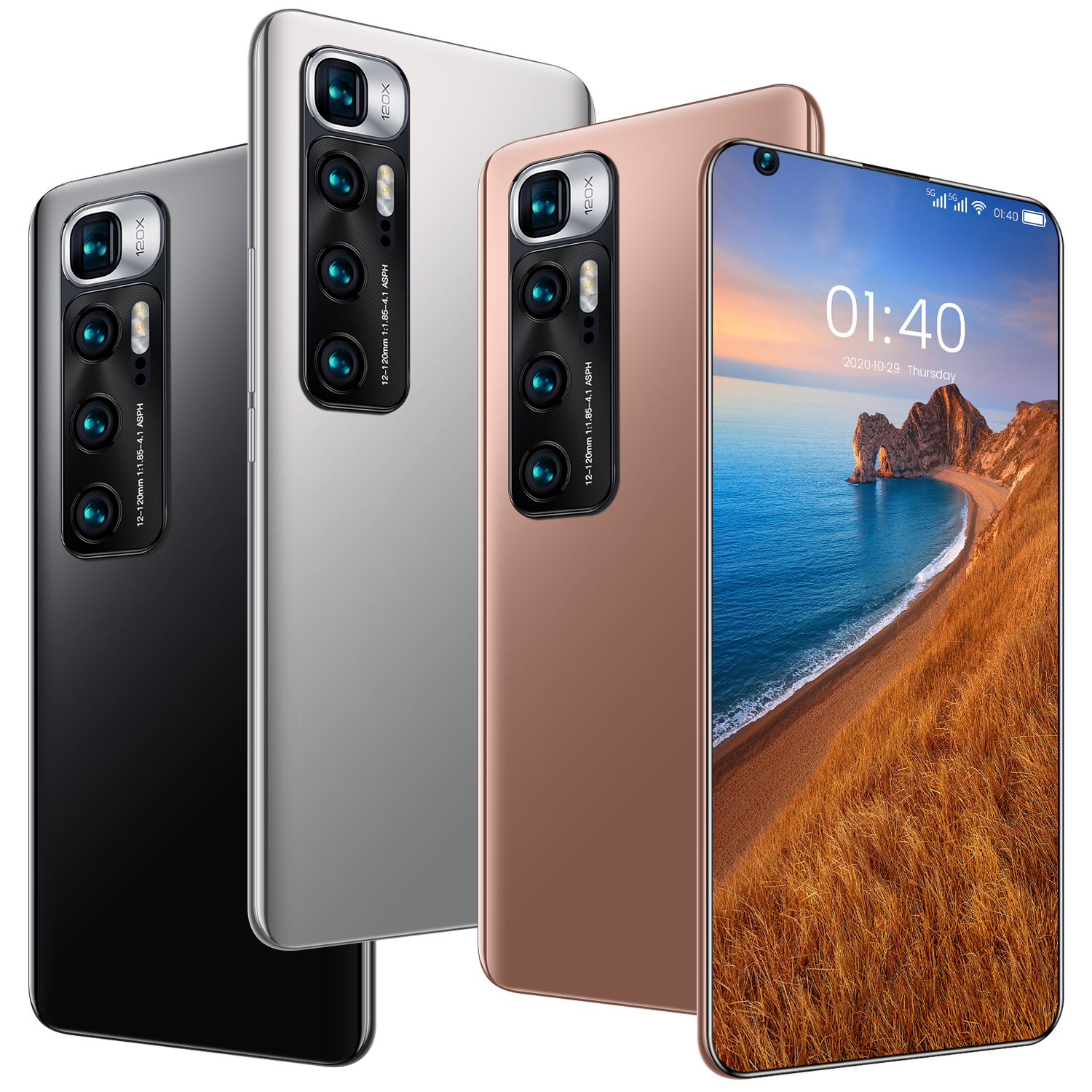 Новый M10 Лидер продаж 7,2 дюймов OLED полный экран мобильного телефона 12GB + 512GB Двойная сим-картами игровая 5G Android смартфон