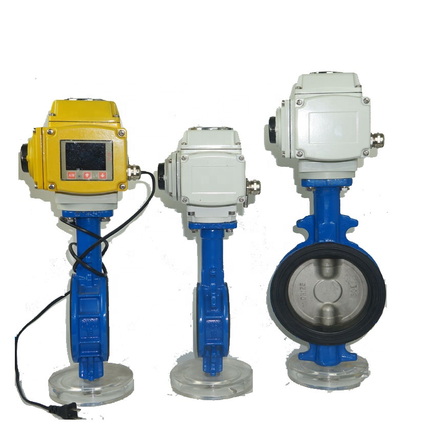 electric wafer butterfly valve with potentiometer feadback singal