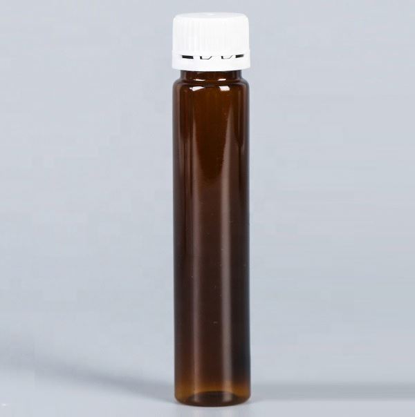 20cc 25ml 30ml brown oral liquid pharmaceutical PET medicine tubular bottles with Tamper Resistant Cap