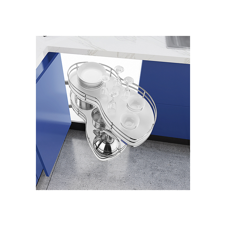 Wholesale Kitchen Blind Corner Slide Swing Out Cupboard Non-slip Blind Corner Cabinet Pull Out Basket Drawer Cabinet Organizer
