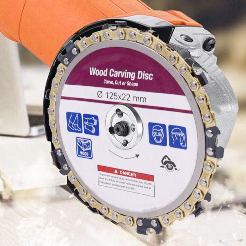 4/4.5 Inch Angle Grinder Chain Saw Disc Blade 7/13/22 Teeth Wood Carving Disc Fine Abrasive Cut Chain For Angle Grinder