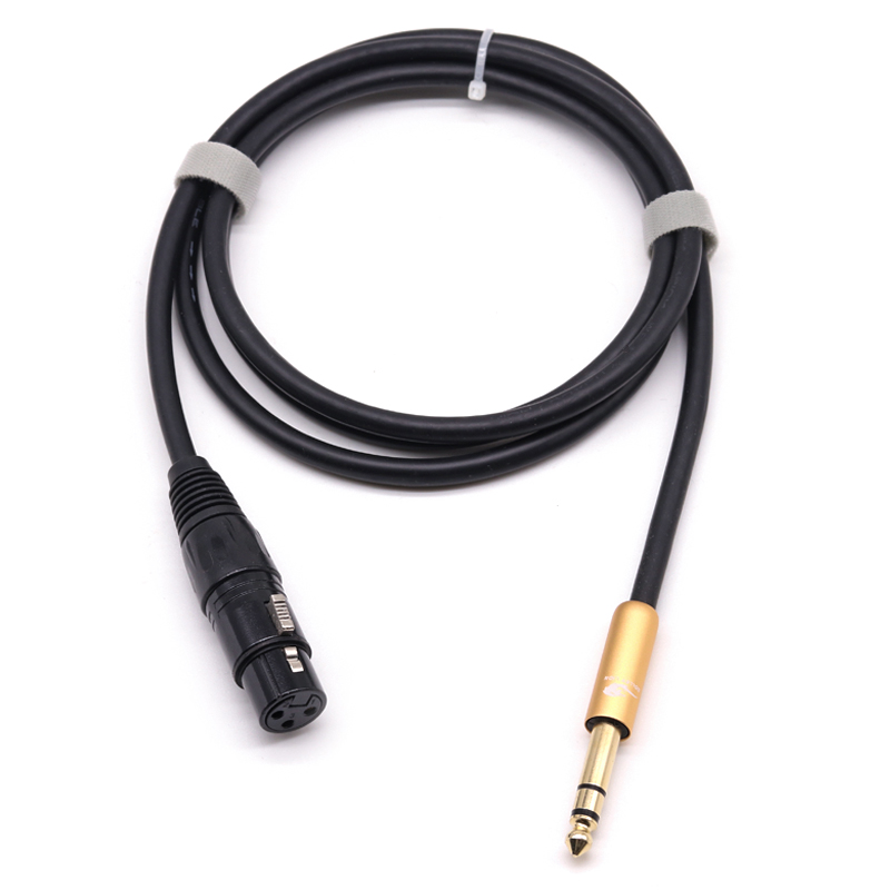 GOLLEY LION Gold Plated XLR female to 1/4 Inch TRS male Cable 6.35mm TRS Audio Jack to XLR DMX Cable 6.5mm TRS to XLR Cable