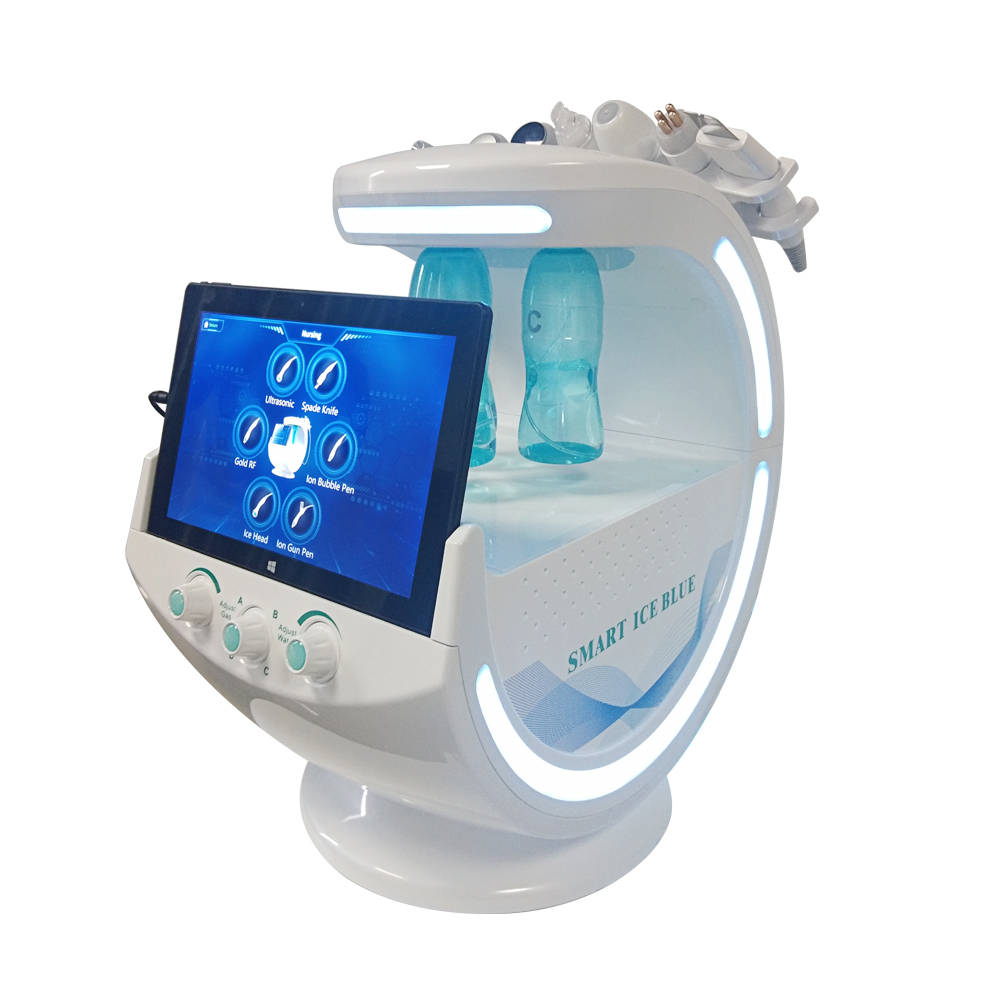 QTS Hydra Skin Care 7 in 1 Intelligent Ice RF Oxygen Jet Water Peeling oxygen microdermabrasion machine facial hydro dermabrasio