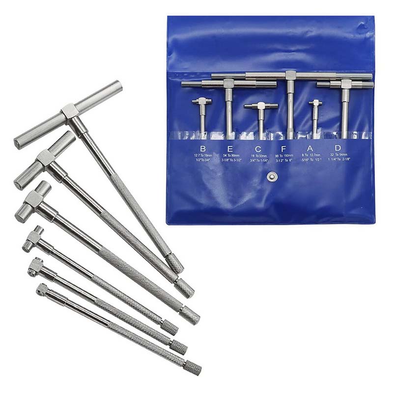 6pcs/Set 8-150 mm Precision Telescopic Gauge Micrometer Internal Gauges Hole Measurement Bore Tool