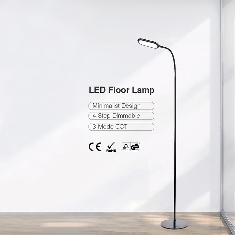 Nordic Black Metal PC Stand Light LED Modern Floor Lamp For Living Room