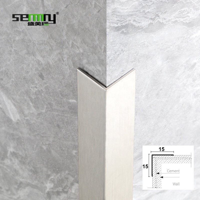 Stainless Steel Tile Edging Profiles Metal Tile Trims For Floor Wall Edges Decoration 304 Wall Edge Trim Free Sample