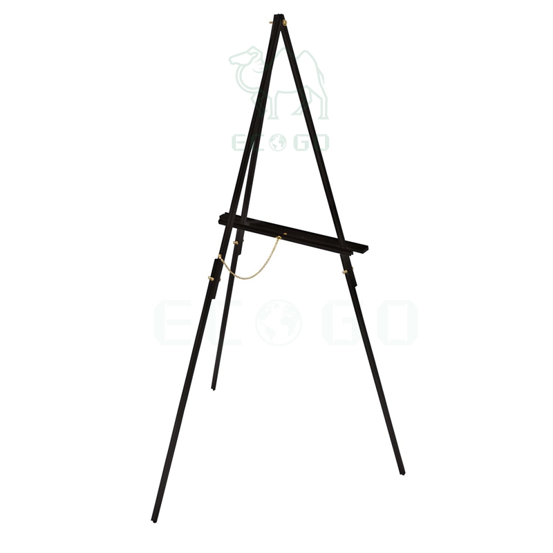 Bamboo Tripod Professional Painting Easel Black Standing Easel