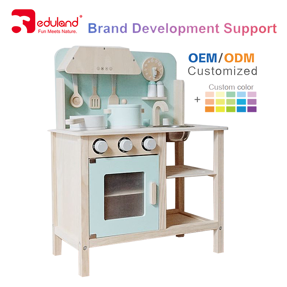 Kindergarten Furniture Play Equipment Wooden Sets For Girls Children's Pretend Play Toy Kitchen Cabinet