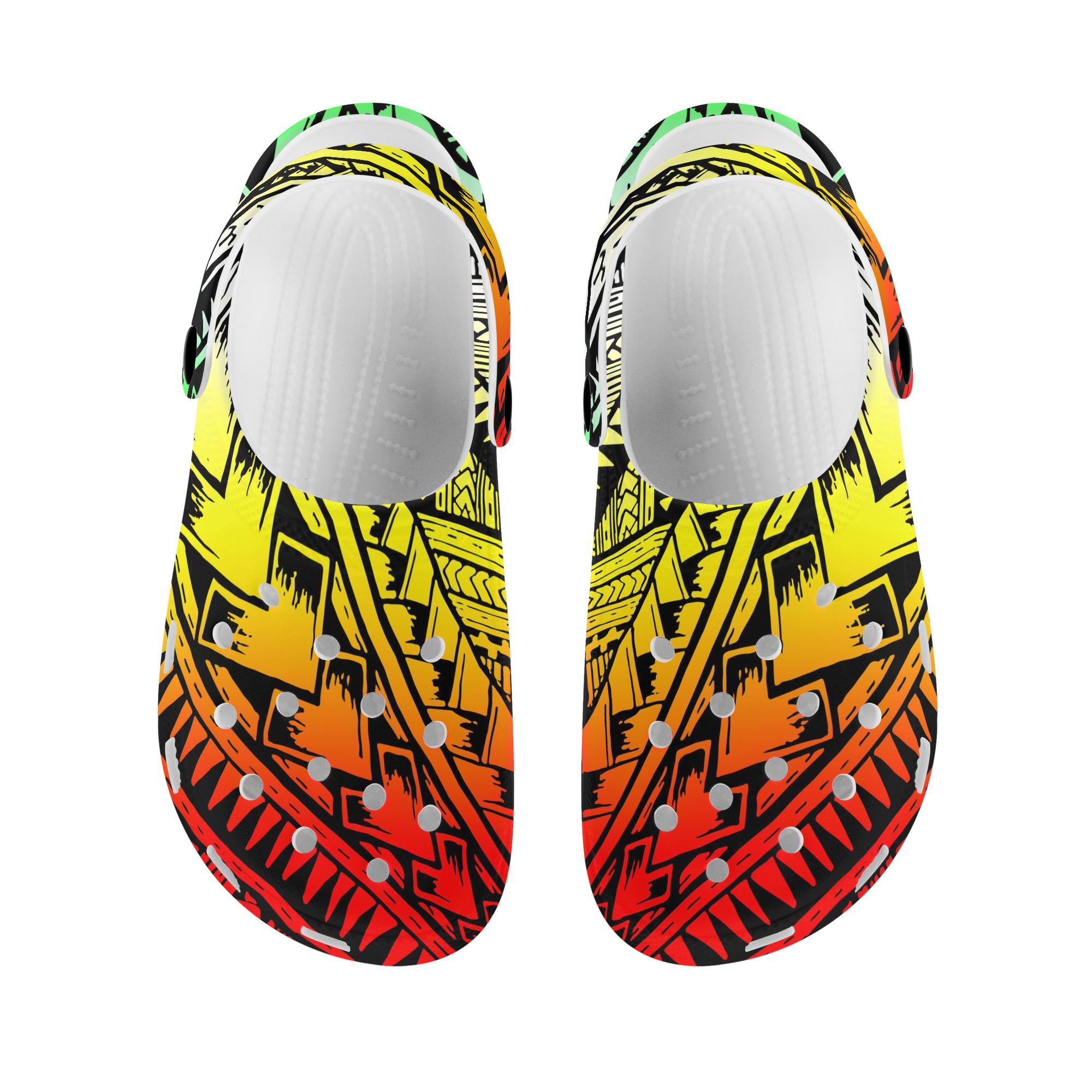 2021 Summer Trendy Women Croc Crocks Crocse Sandals Custom Polynesian Tribal Design Slippers Lady Gradient Garden Clogs Shoes
