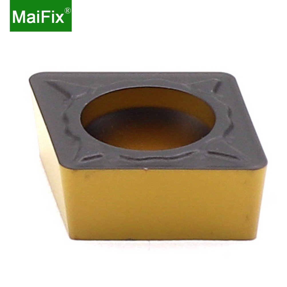 Токарный станок с ЧПУ Maifix CCMT CCMT09T308, 10 шт., станок для обработки стали, режущие инструменты с покрытием CVD, токарные вставки