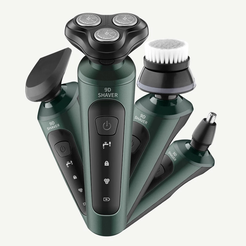 Men S Razor Electric Razor Rechargeable Multi Function Razor New Three in One Car Black Usb Blue Box Power Item Time Outdoor ABS