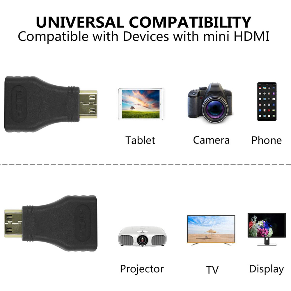 Позолоченный Mini HDMI к HDMI разъем Mini HDMI адаптер Поддержка 1080P