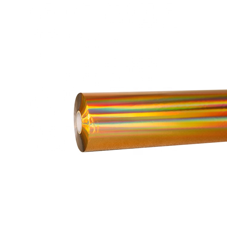 Gold Rainbow Holographic Hot Stamping Foil For Plastic And Paper