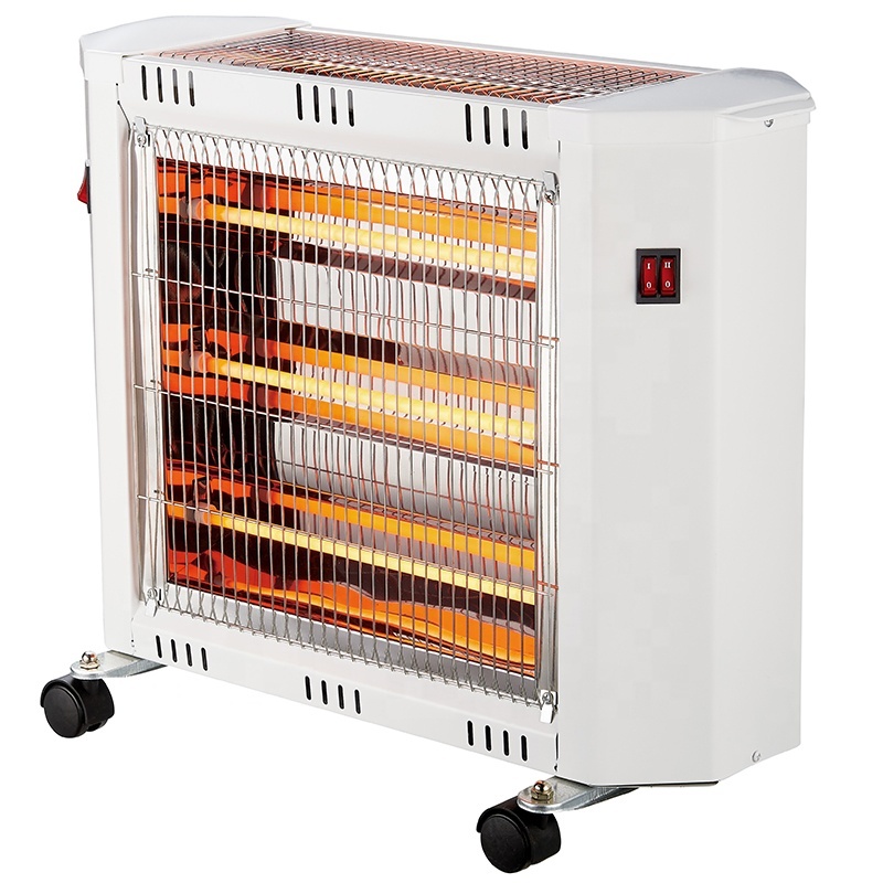 Hot sale classic design 2 faces room quartz tube rod heater with castors