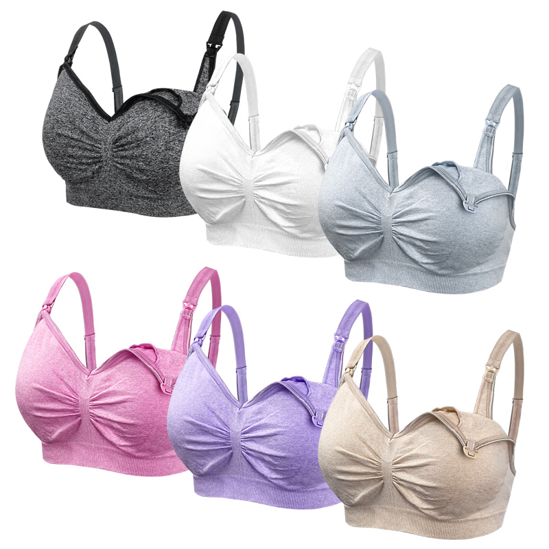 Postpartum Pregnant Lactation Bra Plus Size Seamless Wireless Bra Anti-Sagging Maternity Breastfeeding Sex Women Nursing Bra