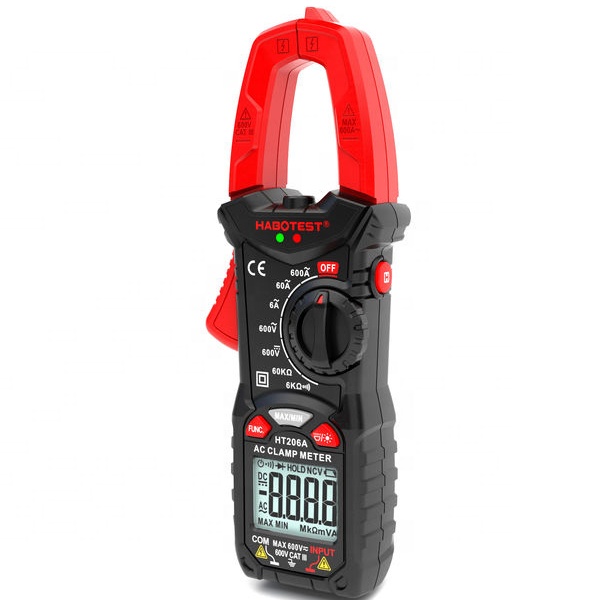 HT206A habotest Цифровые токоизмерительные клещи с фонариком