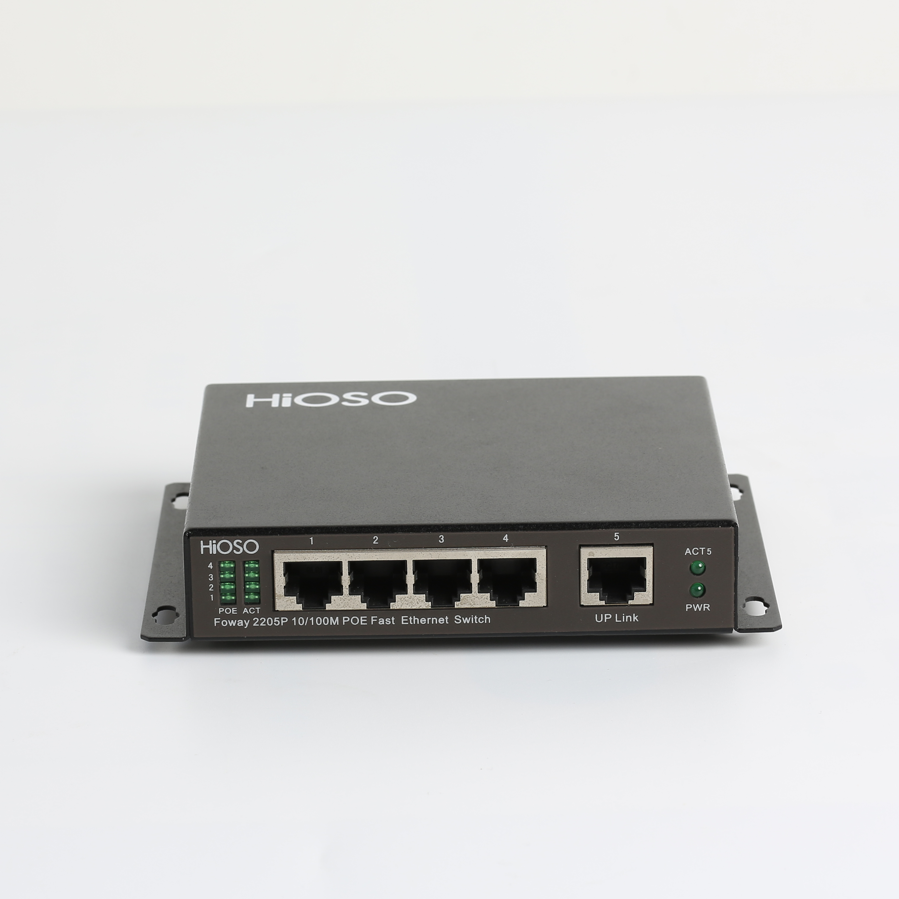 Заводская поставка, 4 порта POE 10/100 м, 1 100 м, порт RJ45, промышленный переключатель Poe 48 В постоянного тока 70 Вт