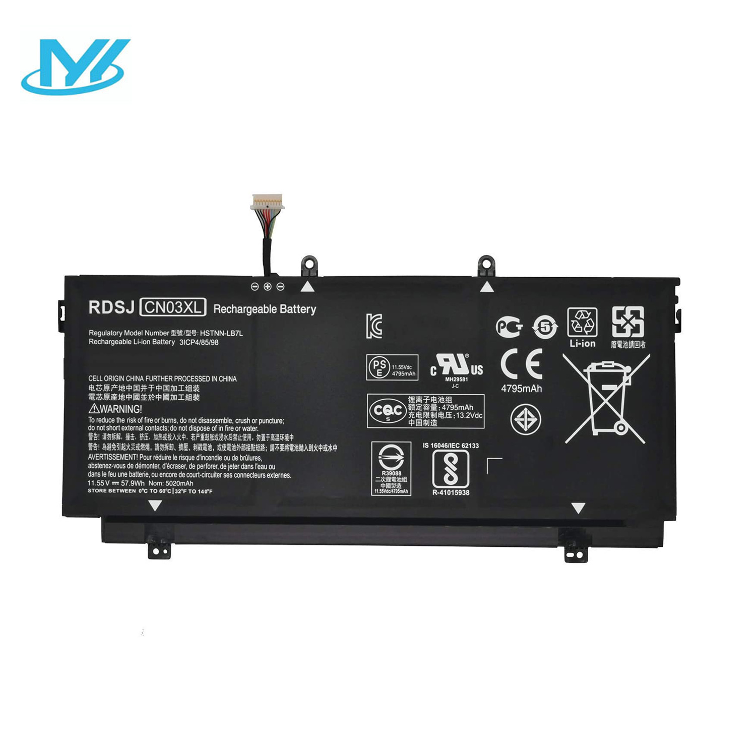 CN03XL Laptop Battery lithium ion batteries 11.55V 57.9Wh for HP Spectre X360 13-AC033DX 13-W013DX Series.