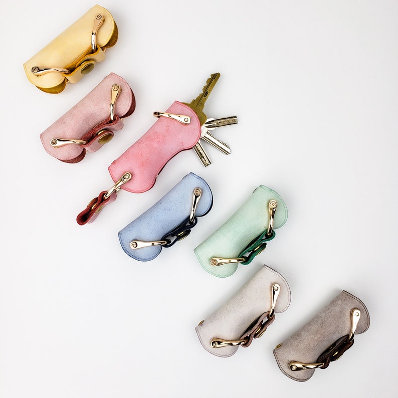 Key holder Woman's PU Vegan Genuine Leather Key Chain Case