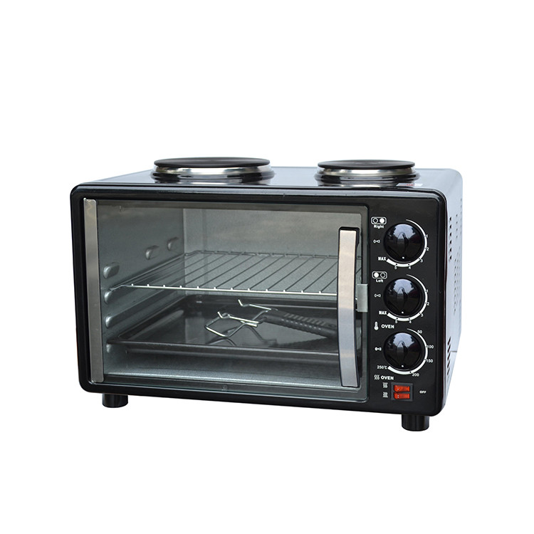 Big oven Top design 48l Electric Desk French Bread Oven With Hot Plate Double Deck Electric Bread Oven Stove