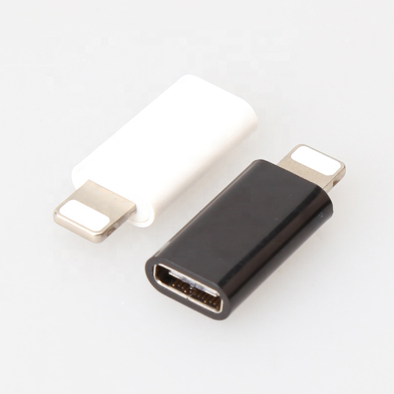 Высокое качество, оптовая продажа для iphone lightning iOS 8pin male к USB type c female адаптер с корпусом ABS
