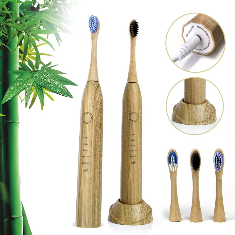 CE Certificate Eco- friendly Biodegradable Brush Head Electrical Bamboo Electric Toothbrush