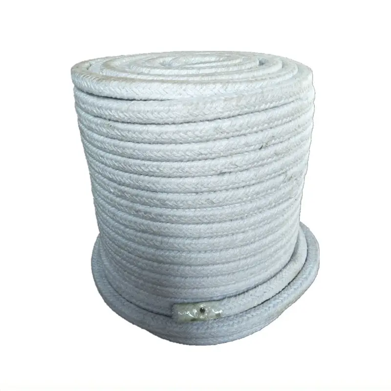 Industrial furnace expansion joint filler ceramic fiber round/square braided rope/cord for door sealing