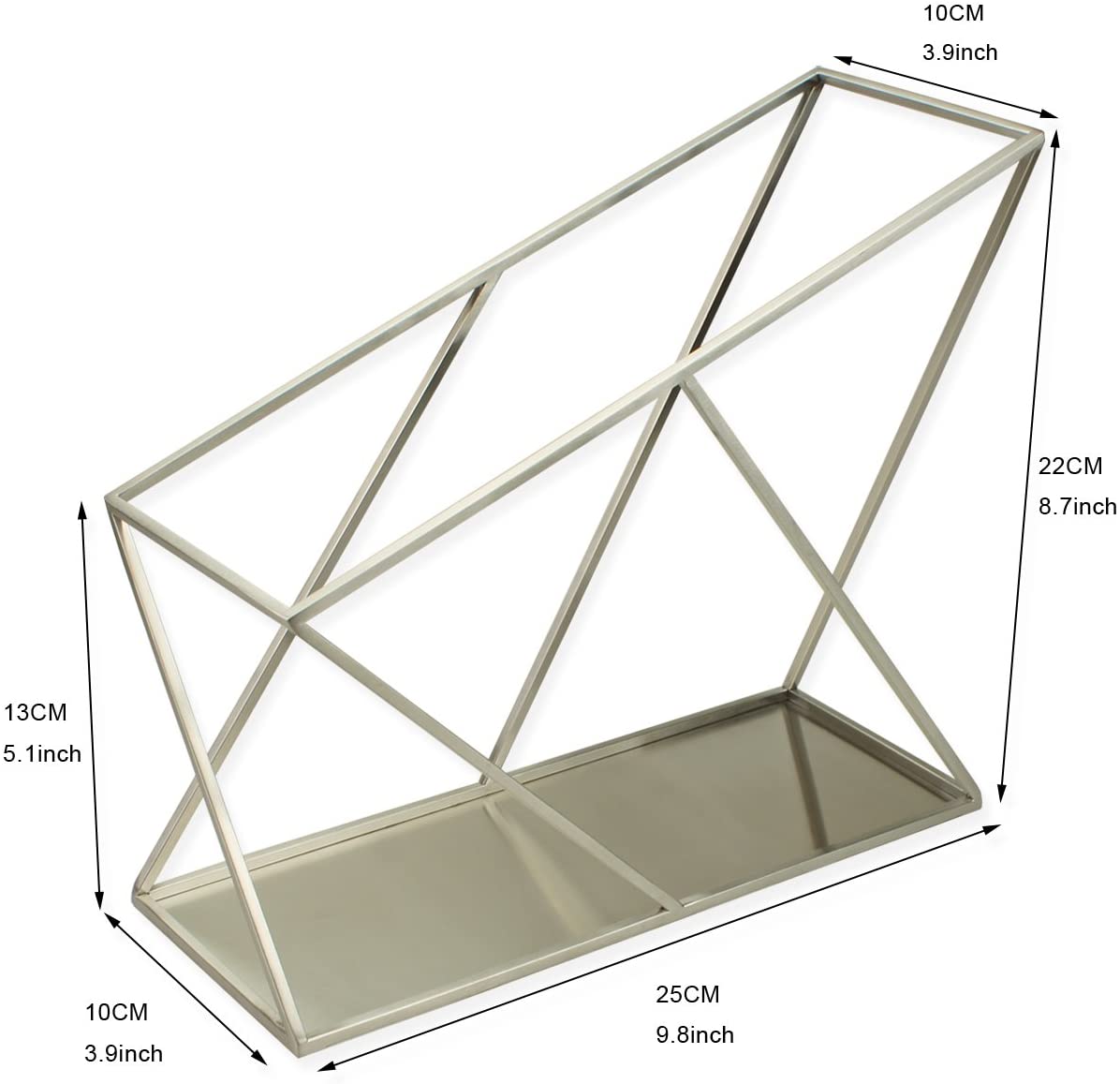 Modern Art Magazine Holder st214 Stainless Steel Satin Finish Patent Applying for File Holder Newspaper Book Brochure