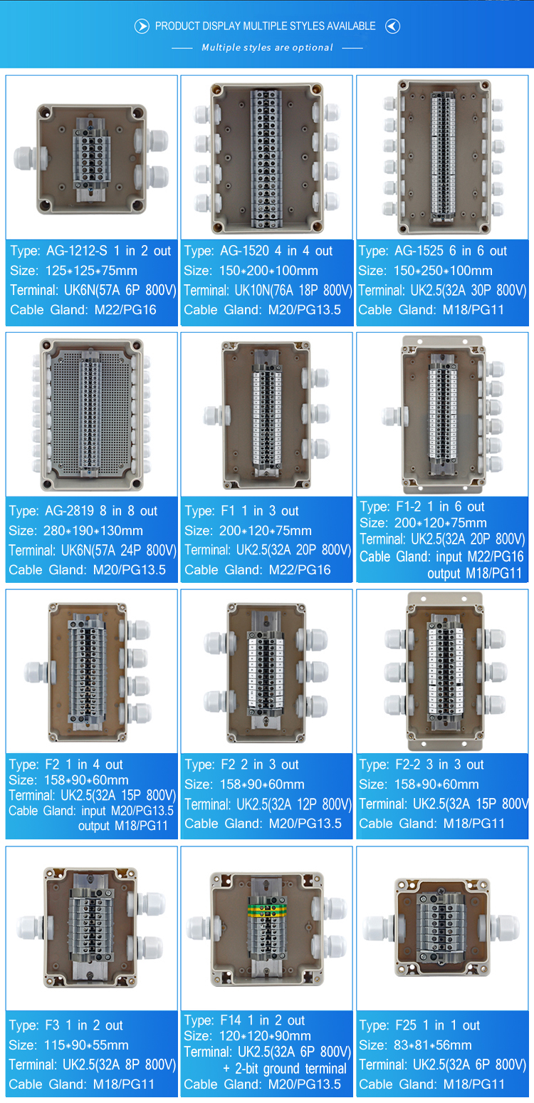 Custom ABS IP66 pcb enclosure plastic electronic waterproof junction box outdoor battery case enclosure