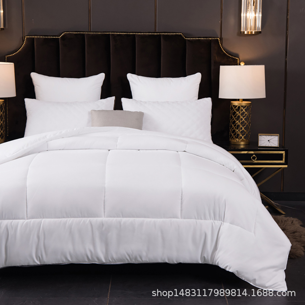 All Season Lightweight Fashionable Feather Silk Cotton Filling White King Size Duvet Comforter Beddings