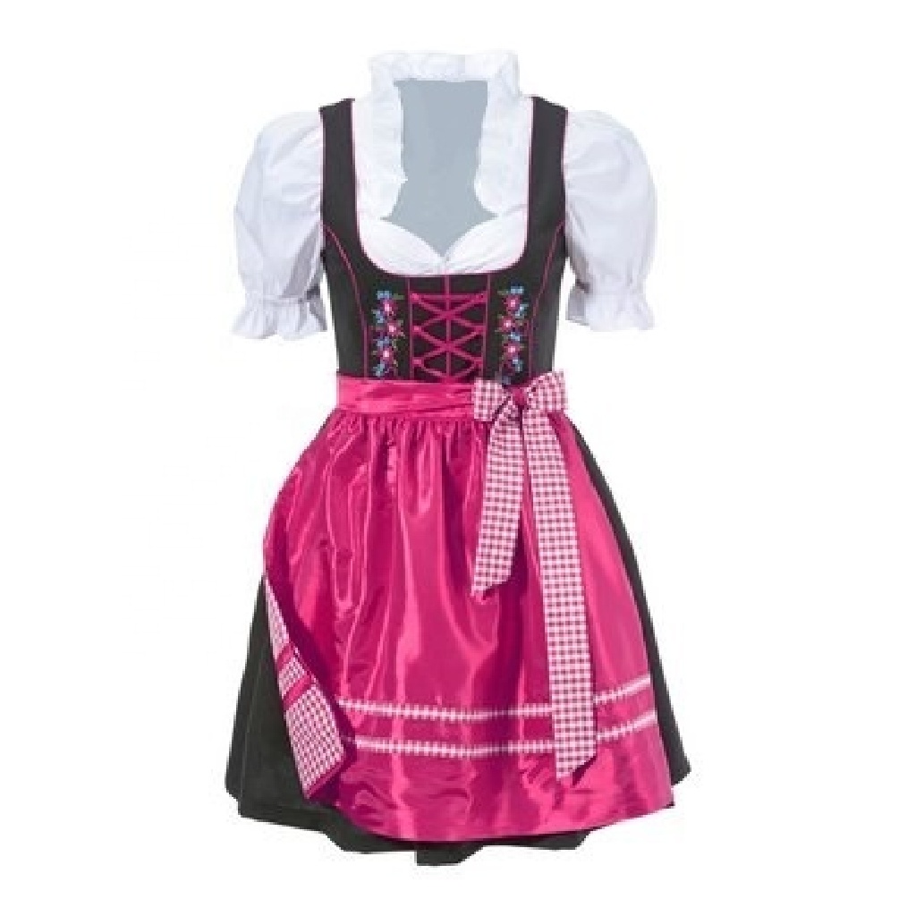 2021 Oktoberfest Traditional Woman Beautiful Trachtenmode Dirndl Dress German Bavaria Girls Mini Dirndl Embroidery Gingham Dress