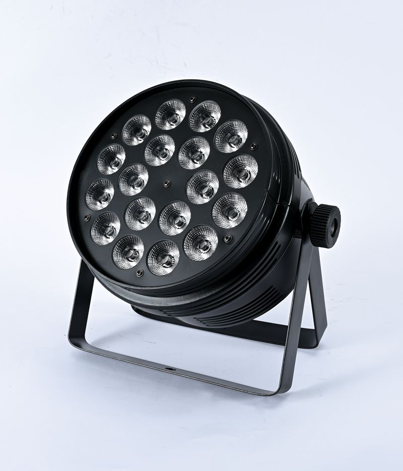 Pro dmx 18x10w rgbw 4in1 par64 led flat par can stage light
