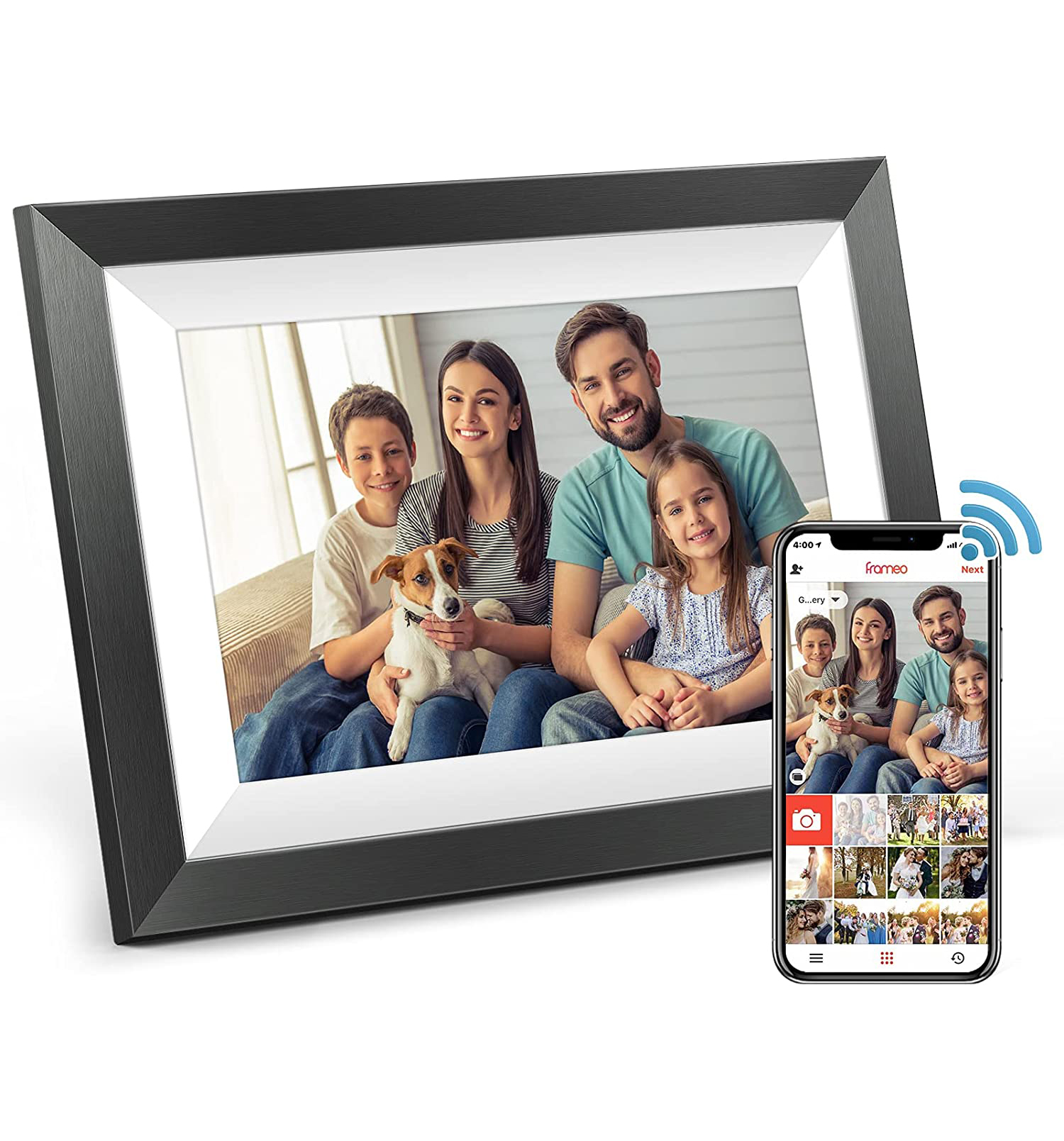Маленькая 10 "рамка для фотографий IPS HD дисплей 1280x800 приложение управление беспроводное облако 16 ГБ 10 дюймов WIFI цифровая фоторамка