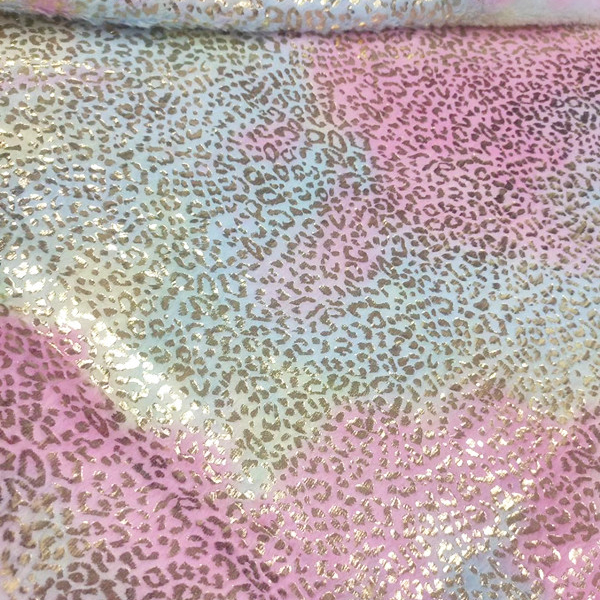 Danlu Manufacturer colorful dyed garment flannel fabric gold Christmas pattern foiled knitted flannel fabric for Christmas gift