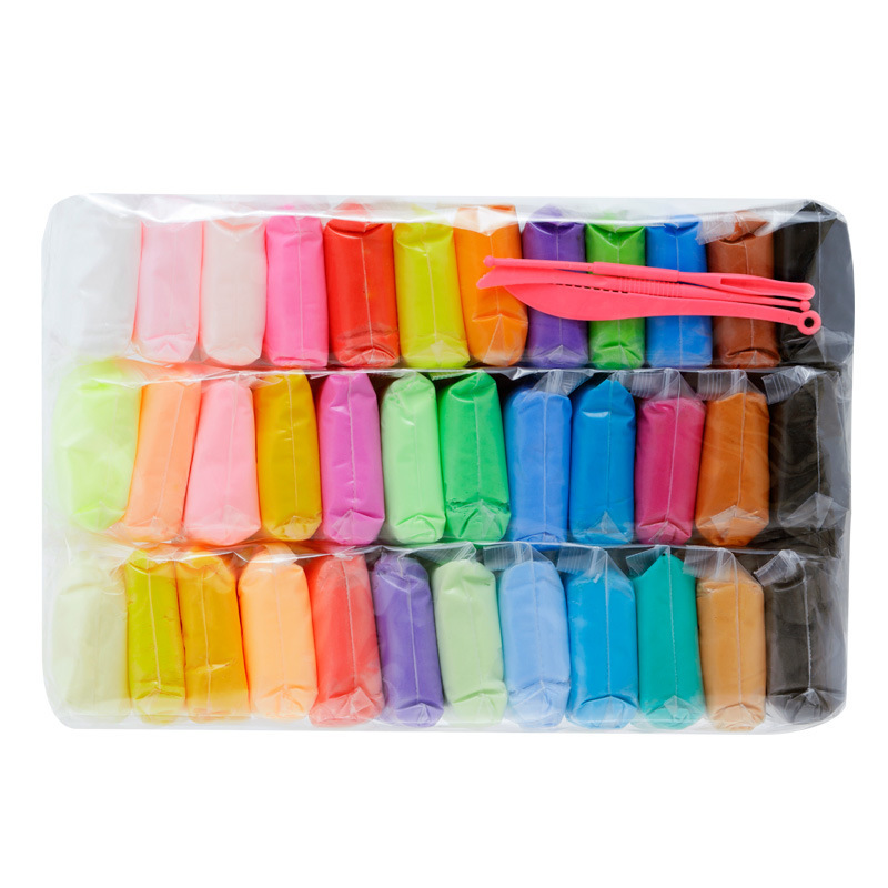 Ultra-light clay handcraft DIY toy set including plasticine, clay mold, and space clay tools