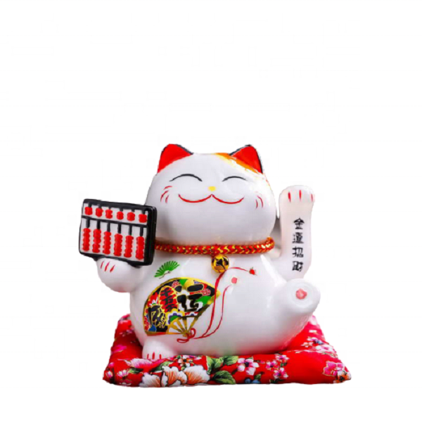 2020 Лидер продаж, партиями по 6 дюймов Lucky Cat развевающийся Lucky Cat манэки-нэко \ керамика для оптовой продажи