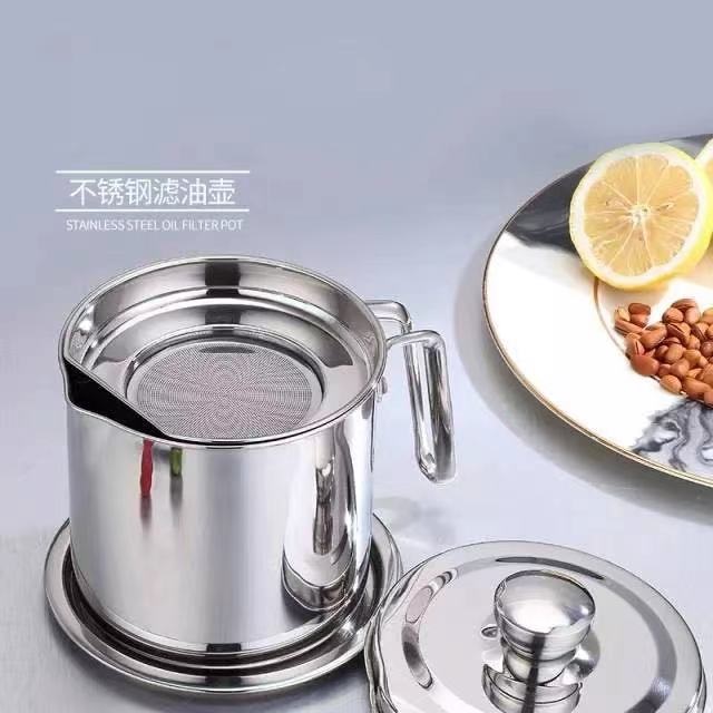 Metal Colander Stainless Steel Oil Filter For Kitchen Frying Hot Pot Oil Cup Jug