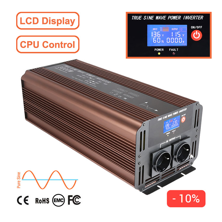 1KW 2KW 3KW солнечный инвертор 12v 24v 36v 48v 72v 220v солнечных батарей инвертор для домашний Инвертор постоянного тока в переменный на 3000w