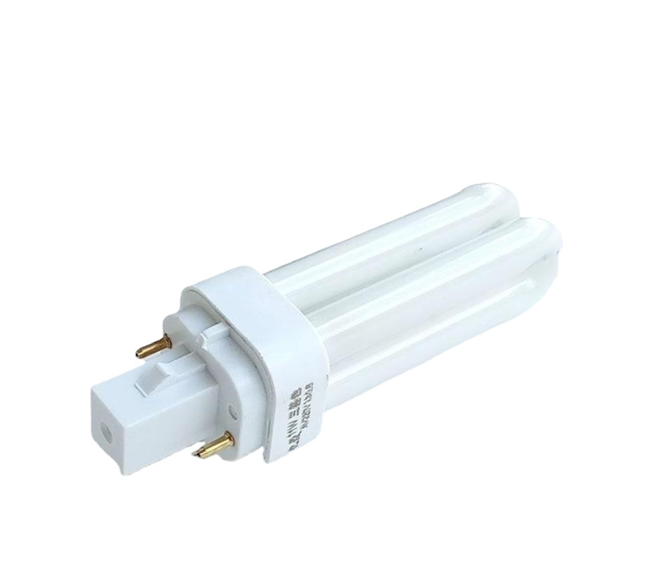 PLC Double U Eye Protection Fluorescent Lamp Tube 13W Four-Pin U-Shaped In-Line 360-Degree Luminous Plug-In Energy Saving