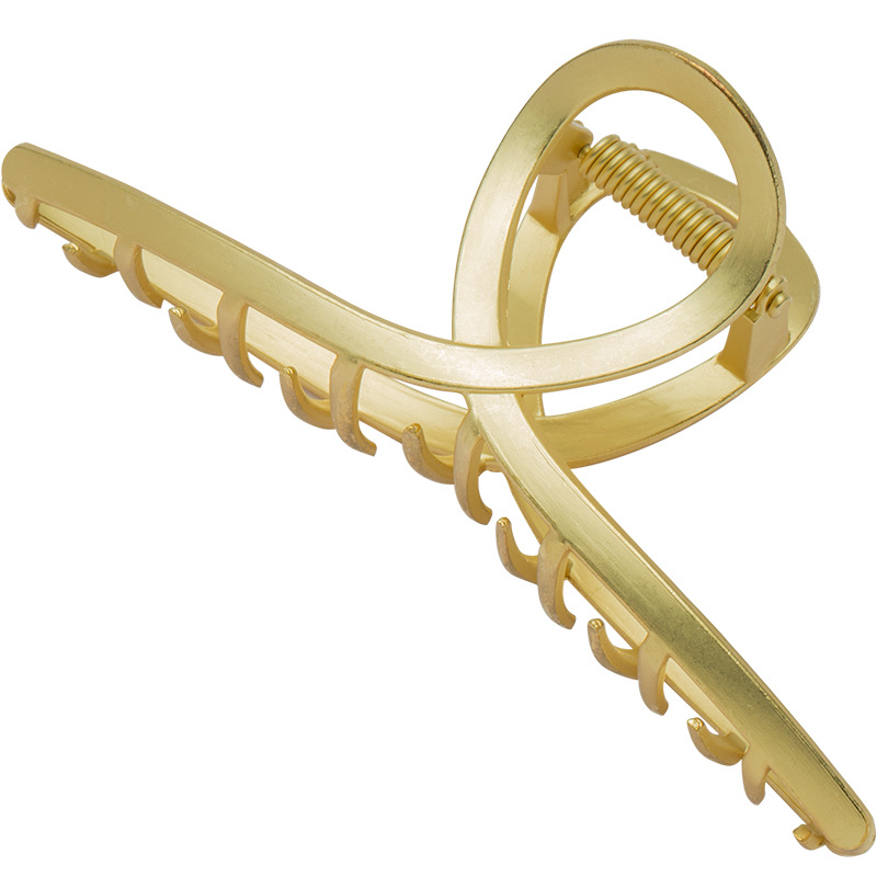 Korea catch hairpin accessories ins new girl retro big metal gold big hair claw clip alloy hairpin thick hair